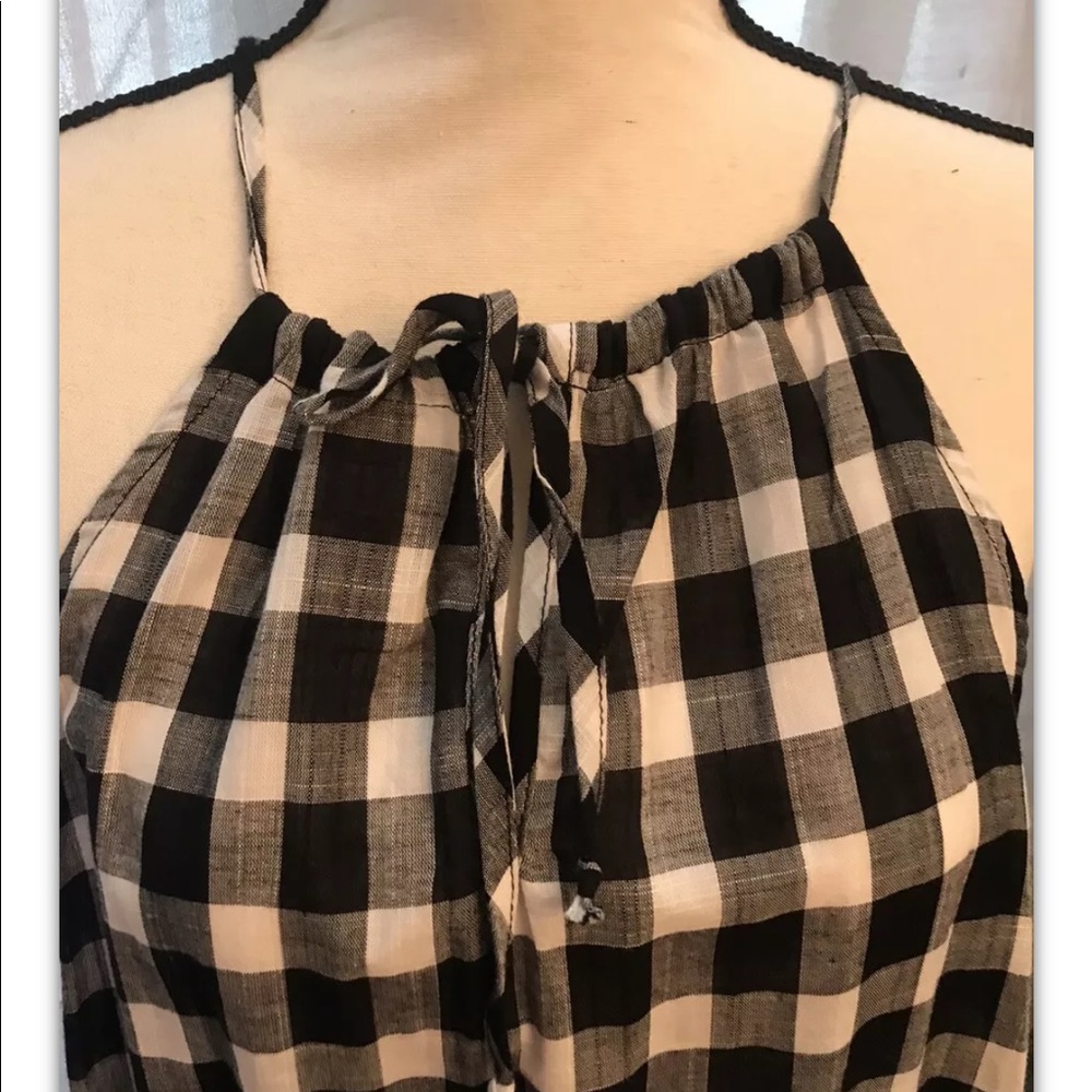 Republic Tank Black White Plaid XL